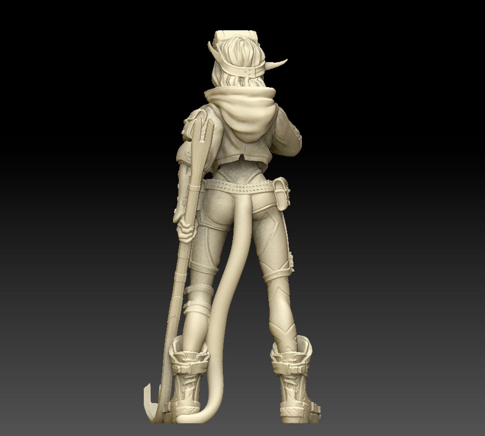 Oni Hacker | 32mm or 75mm Fantasy Resin Miniature | DnD Miniature | RPG | Tabletop Game | Printed Obsession