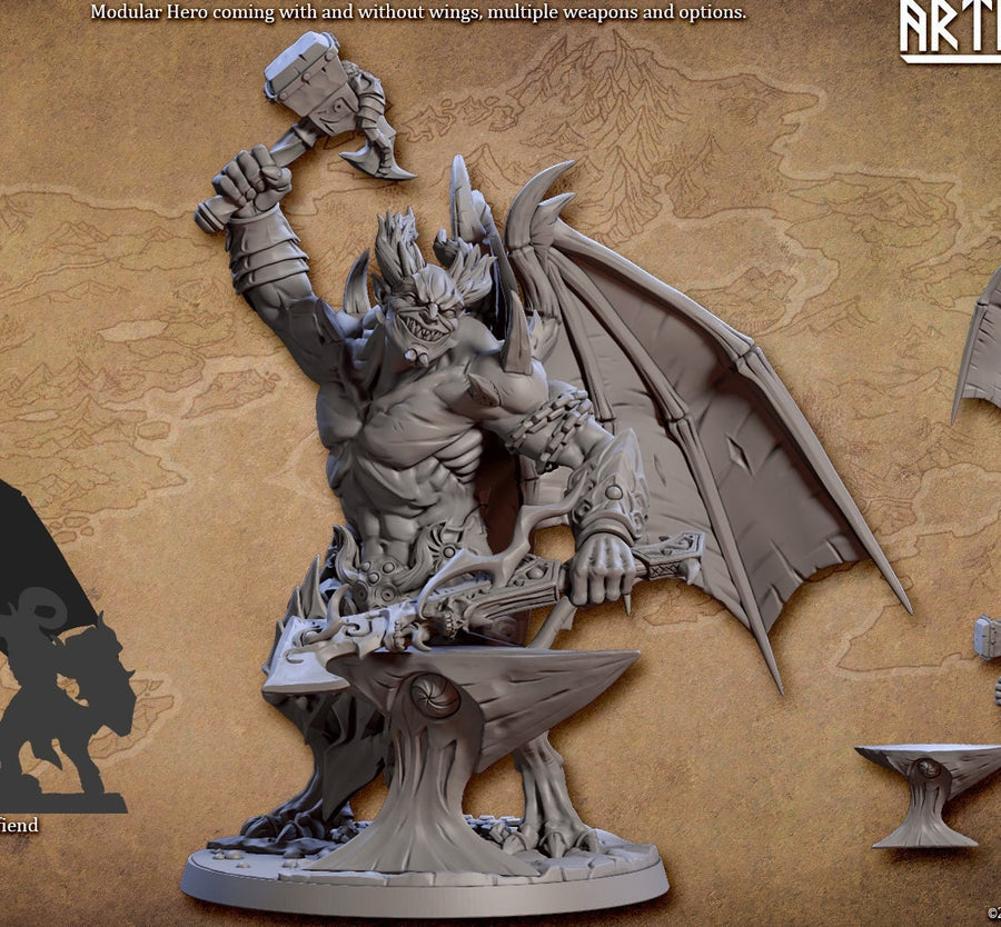 Mephisto the Daemon Smith | Fantasy Miniature | DnD Miniature | RPG | Tabletop Game | Artisan Guild