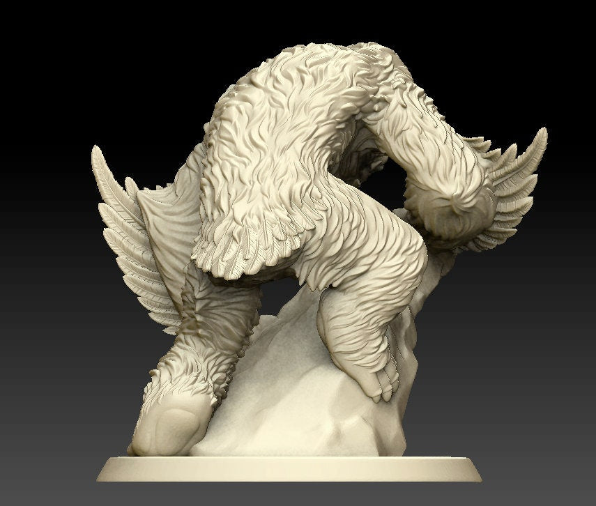Owlbear - On Rock | Fantasy Miniature | Dungeons and Dragons | DnD Miniature | Tabletop Game | RPG | Pathfinder
