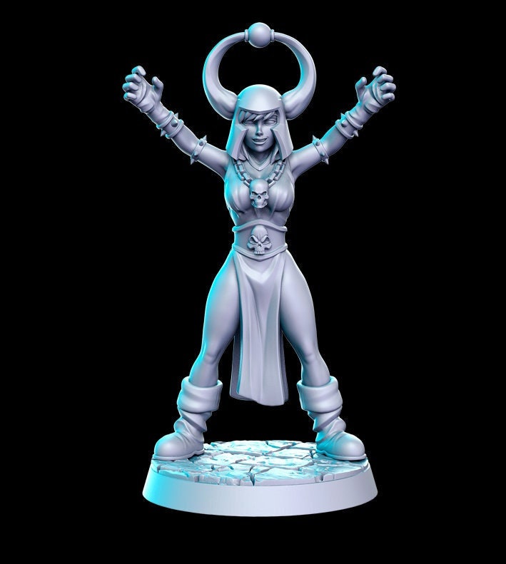 Dark Sorceress | Fantasy Miniature | DnD Miniature | RPG | Tabletop Game | Pathfinder | RN Estudio