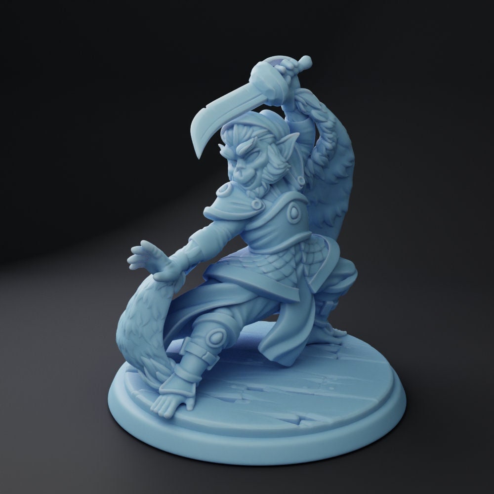 Flip Skyglider - Hadozee Crewman | 32mm or 28mm Fantasy Miniature | DnD Miniature | Twin Goddess