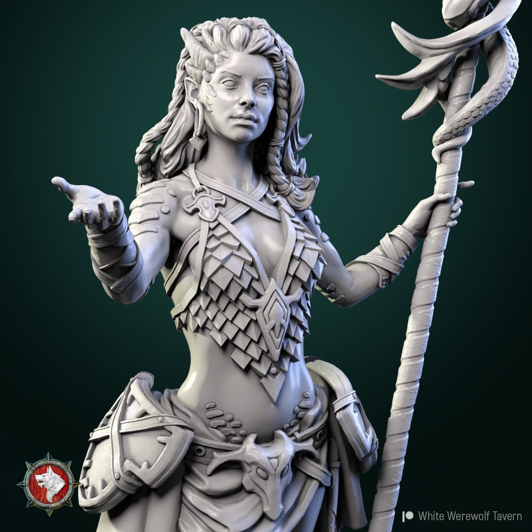 Nala | 32mm and 75mm Fantasy Resin Miniature | DnD Miniature | RPG | Tabletop Game | White Werewolf Tavern