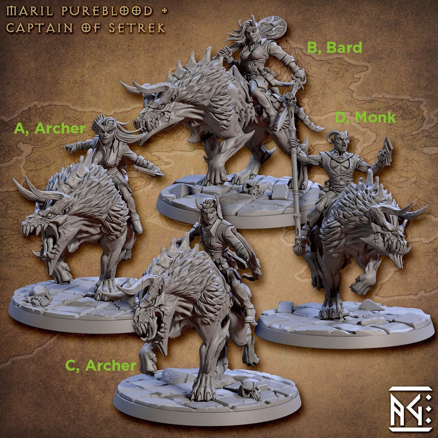 Baal's Demonhound Riders | Fantasy Miniature | DnD Miniature | RPG | Tabletop Game | Artisan Guild