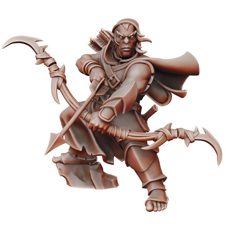 Hobgoblin Ranger | Fantasy Miniature | Dungeons and Dragons | DnD Miniature | Tabletop Game | RPG | Pathfinder |  Manuel Boria