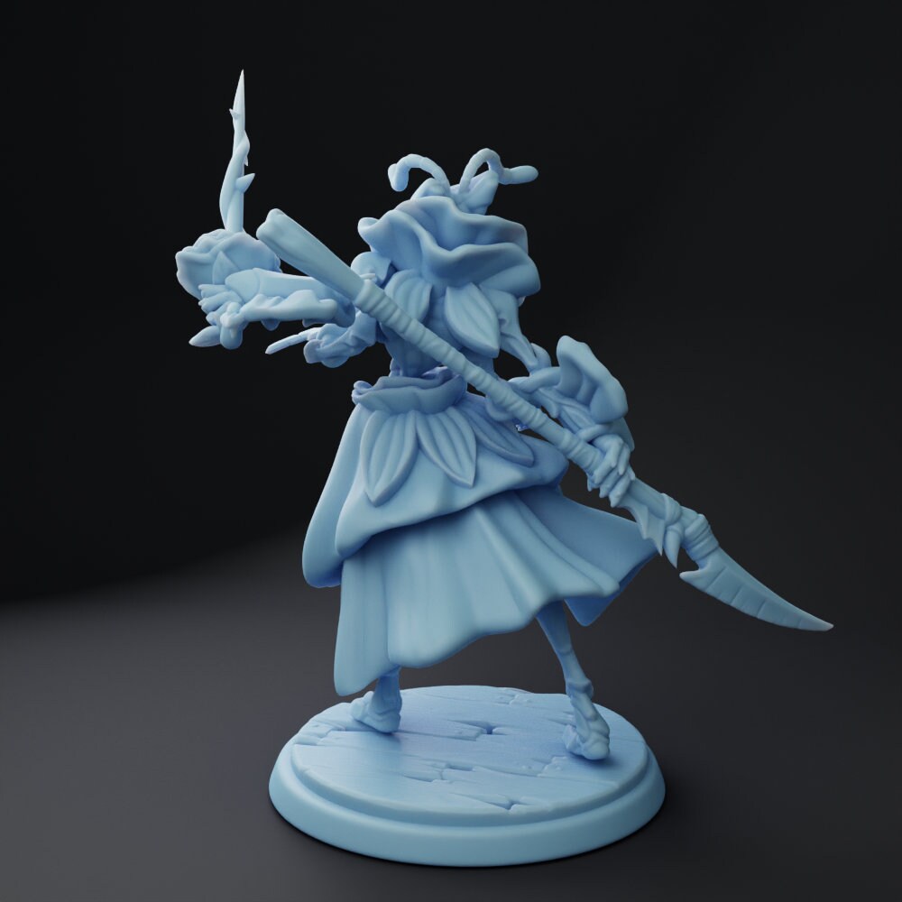 Orchid - TriKreen Duelist | 32mm or 28mm Fantasy Miniature | DnD Miniature | Twin Goddess