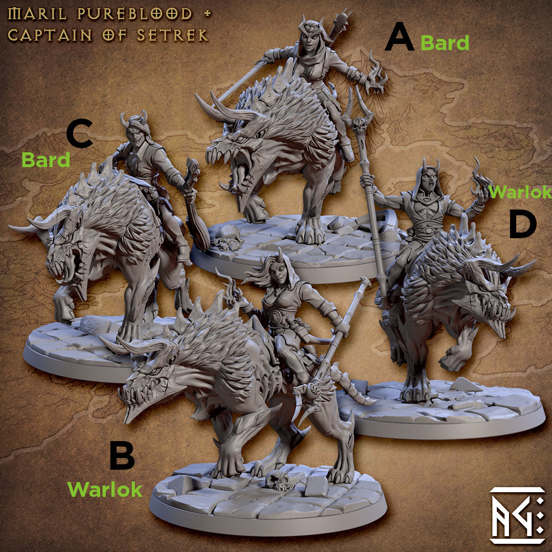 Baal's Demonhound Riders | Fantasy Miniature | DnD Miniature | RPG | Tabletop Game | Artisan Guild
