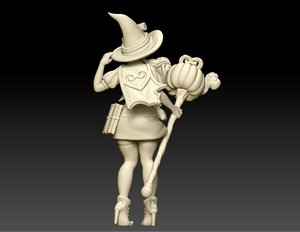 Mage Apprentice Pinup | 32mm, 54mm, 75mm Fantasy Miniature | DnD Miniature | Dungeons and Dragons | Tabletop | Pathfinder | Role Playing