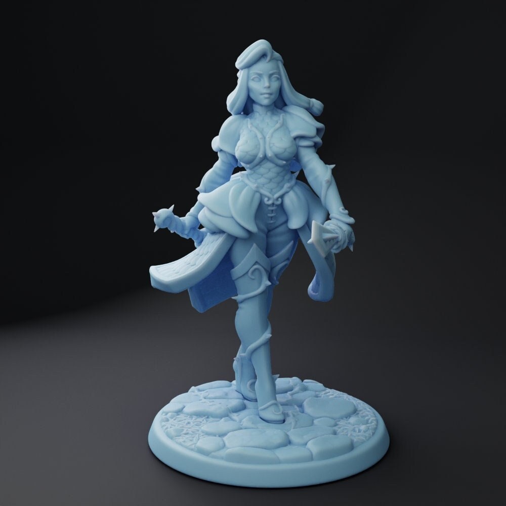 Camellia Bloodthorn Ranger | Fantasy Miniature | DnD Miniature | Twin Goddess