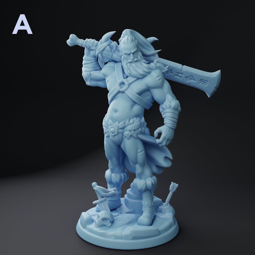 Thornan the Dadbarian | Fantasy Miniature | DnD Miniature | Twin Goddess