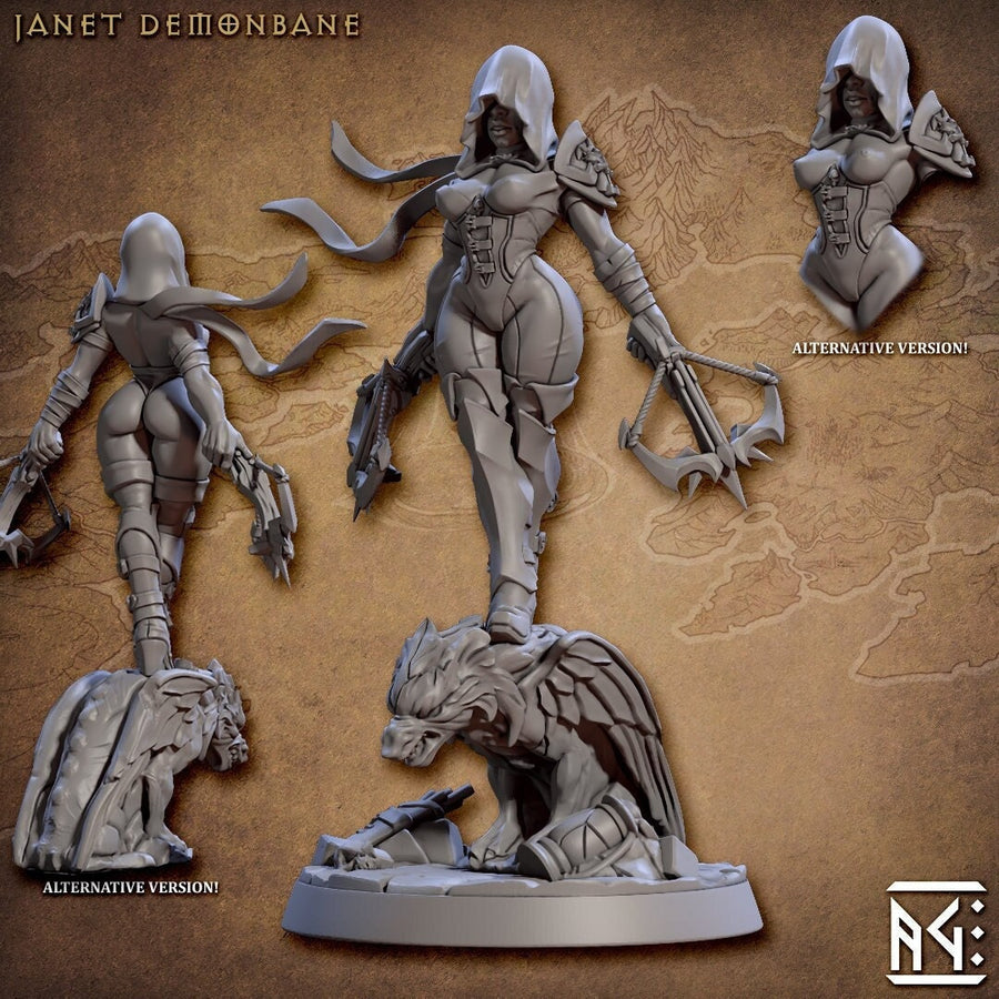 Janet Demonbane  Pinup | Fantasy Miniature | DnD Miniature | RPG | Tabletop Game | Artisan Guild