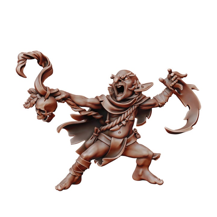 Goblin Sorceress | Fantasy Miniature | Dungeons and Dragons | DnD Miniature | Tabletop Game | RPG | Pathfinder |  Manuel Boria