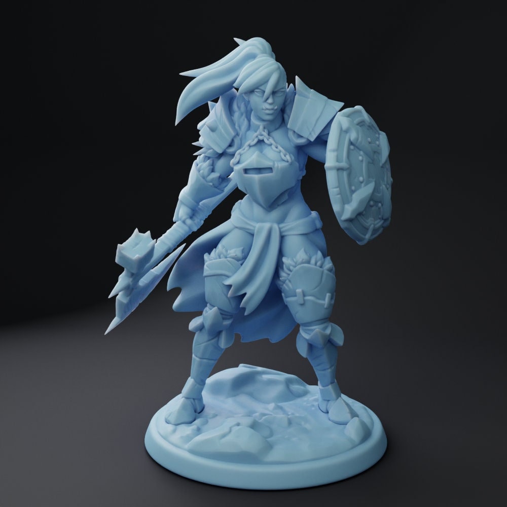 Ankh, the Orc Forge Cleric | Fantasy Miniature | DnD Miniature | Twin Goddess