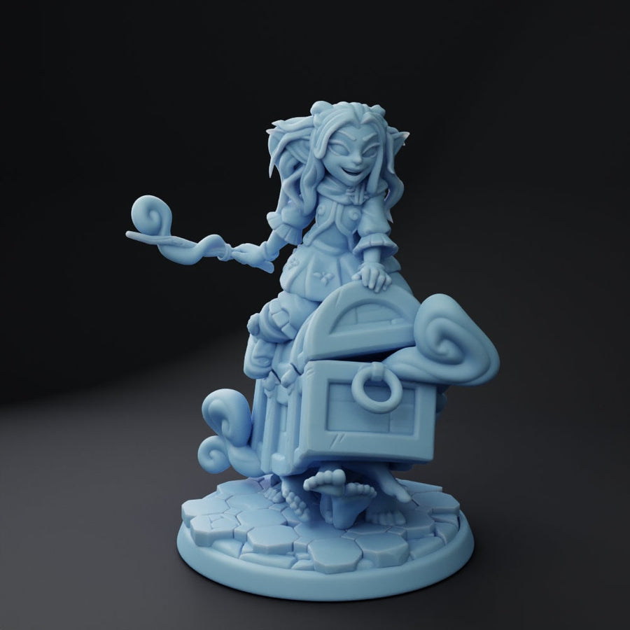 Quart, the Goblin & Gnome Transmutation Wizard | Fantasy Miniature | DnD Miniature | Twin Goddess