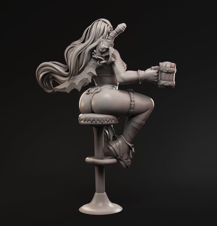Cheerleader - 32mm 54mm 75mm Pinup | DnD Miniature | Dungeons and Dragons | Tabletop | Pathfinder | Role Playing