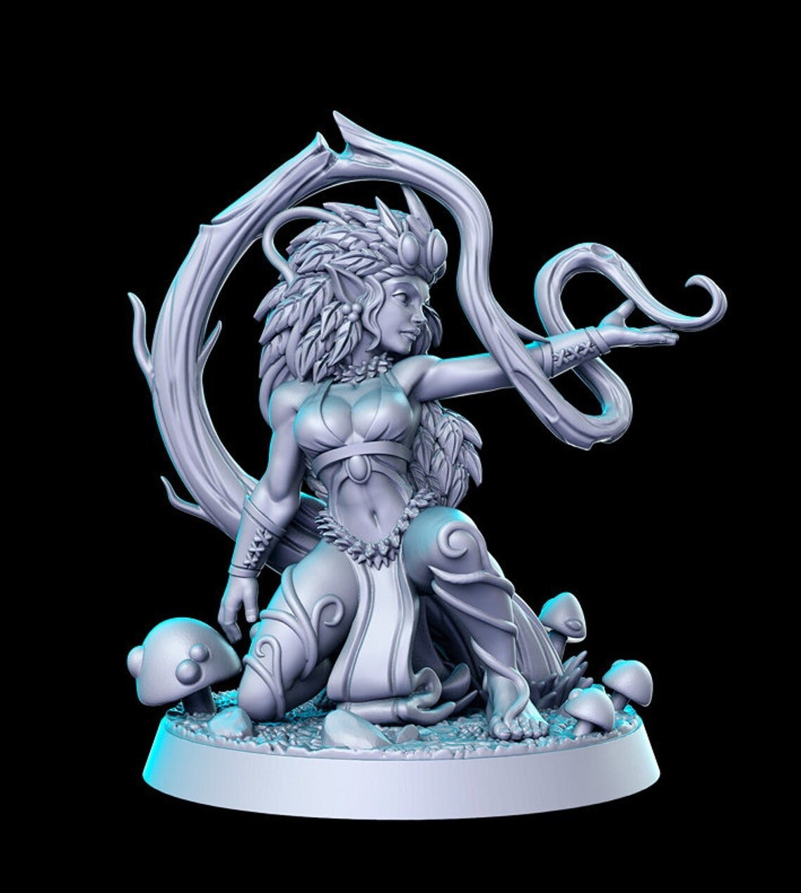 Dryad Pinup | Fantasy Miniature | DnD Miniature | RPG | Tabletop Game | Pathfinder | RN Estudio