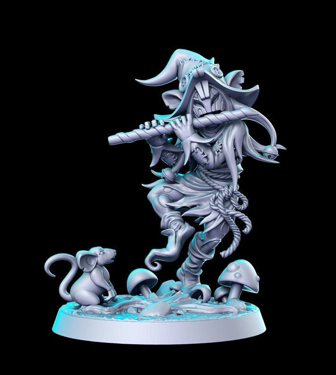 Flute Charmer Pied Piper | Fantasy Miniature | DnD Miniature | RPG | Tabletop Game | Pathfinder | RN Estudio