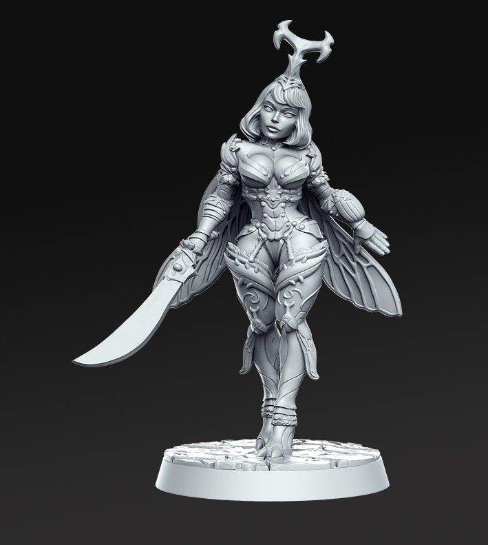 Nina the Hunter | Pinup | 32mm, 54mm, 75mm Fantasy Resin Miniature | DnD Miniature | Dungeons and Dragons | Tabletop | Pathfinder